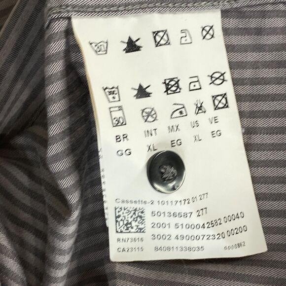 Hugo Boss Striped Cassette 2 Button Down Long Sleeve Shirt Men's Size XL - Picture 5 of 9